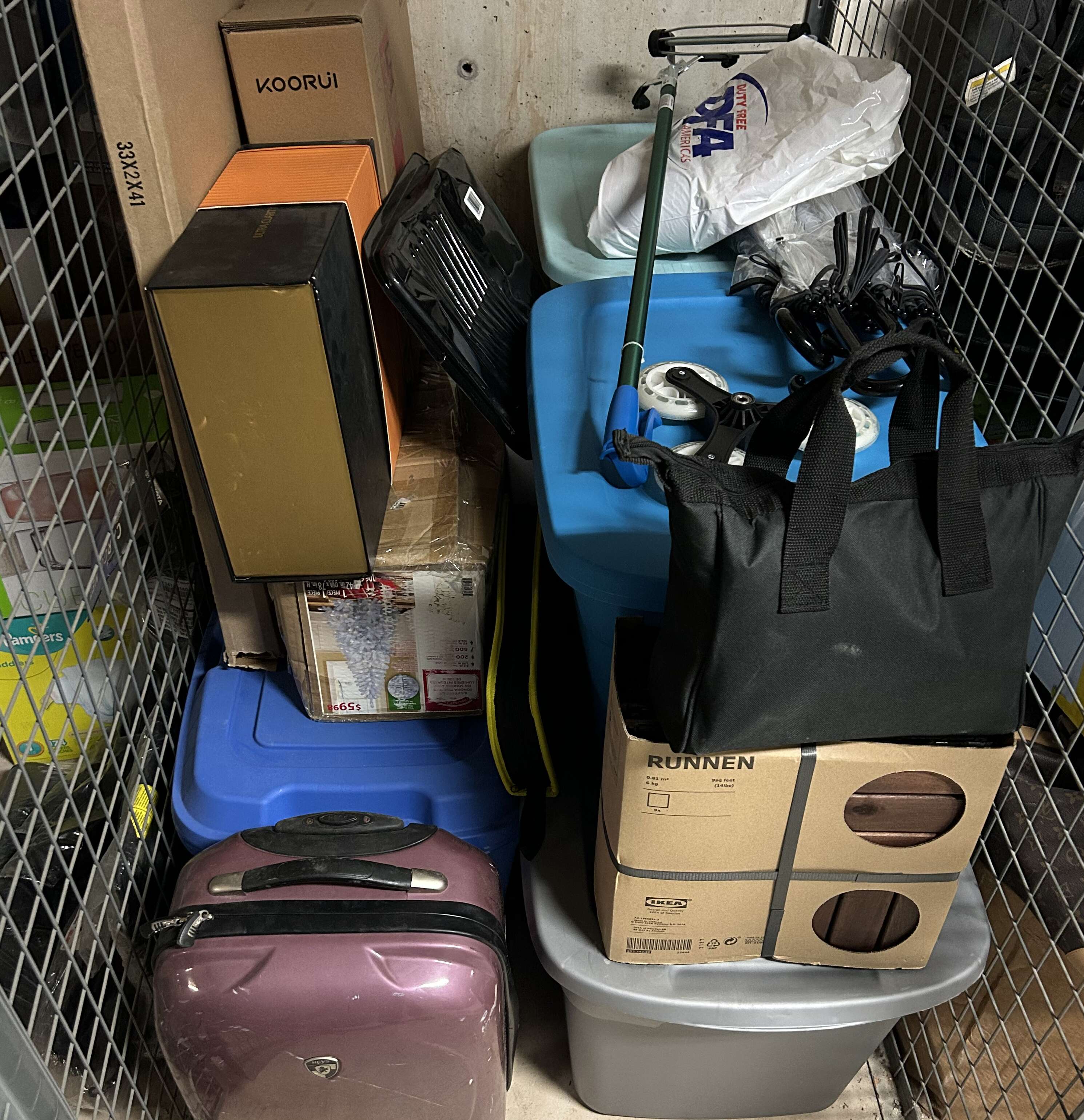 Messy storage locker